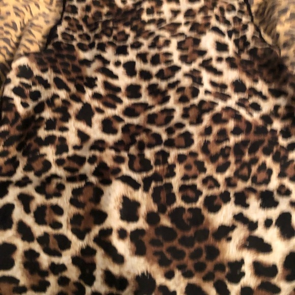 Wet Seal large black & leopard print high low tank with sheer back - Picture 4 of 15